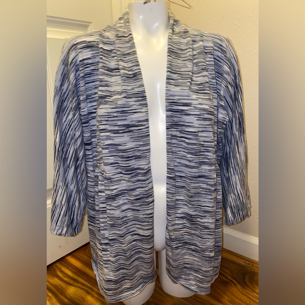 Style&co Striped Blue Cardigan